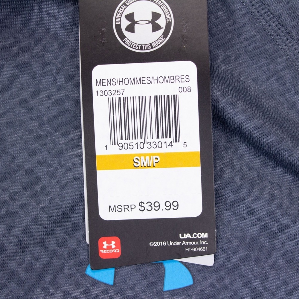 NWT Under Armour Mens S Heat Gear 1/4 Zip Pullover Shirt Gray LS Lightweight - Picture 7 of 13